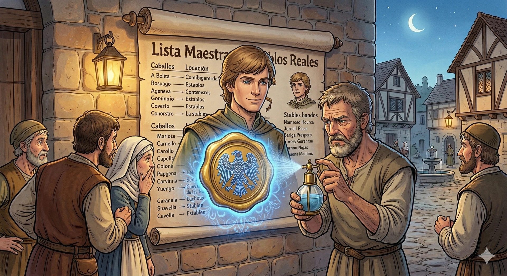 l Sello del Halcón brillando bajo el reactivo mágico, representando la firma DKIM.