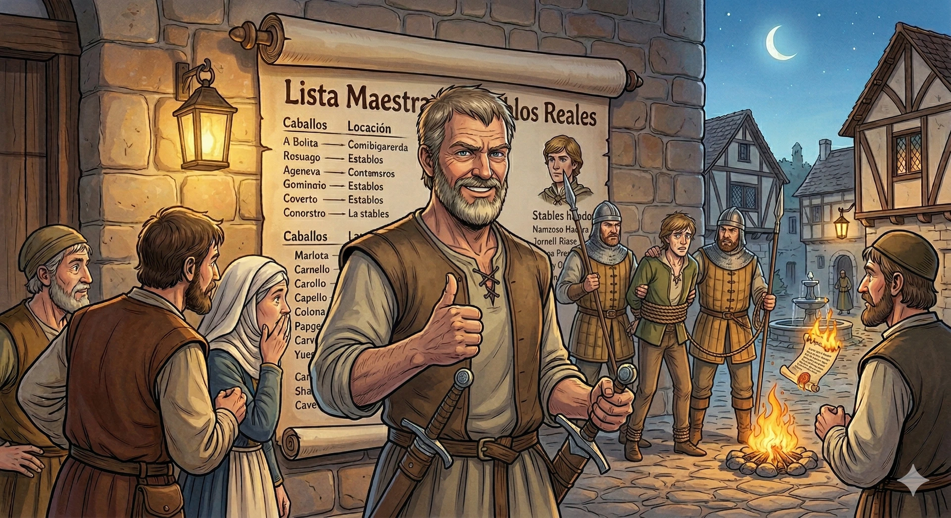 Sabio explicando el protocolo de seguridad de mensajería al pueblo.