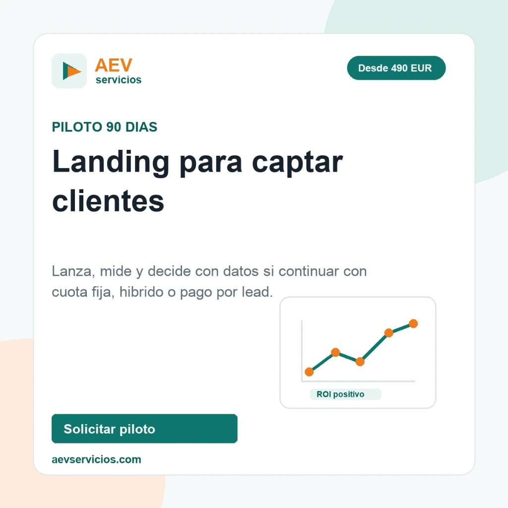 Piloto 90 dias - Landing de captación - Alta