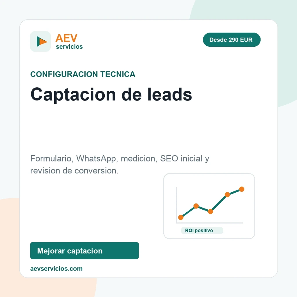 Configuración técnica para captación de leads